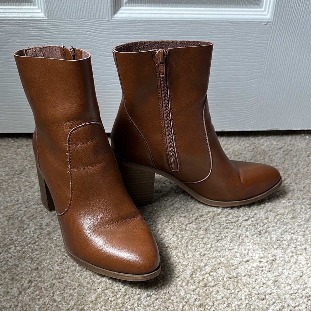 Brown Leather Ankle Boots